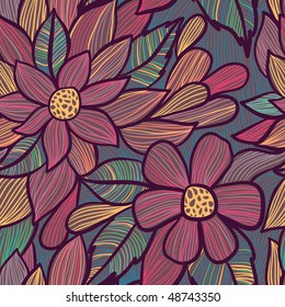 Colorido mola floral padrão sem emenda