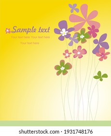 Vector de fondo de flores de primavera colorido