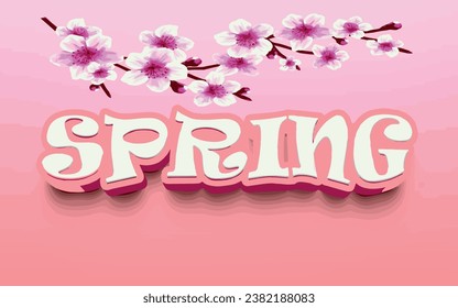 Colorful spring flowers background layout banner design