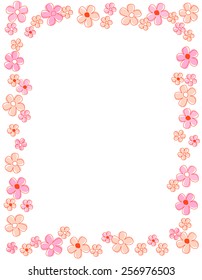 Colorful spring flowers border / frame