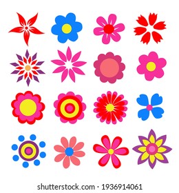 colorful spring flowers vector illustration 