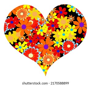 ilustración vectorial de flores de primavera coloridas 