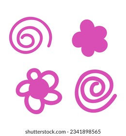 Colorful spring flowers. Vector illustration