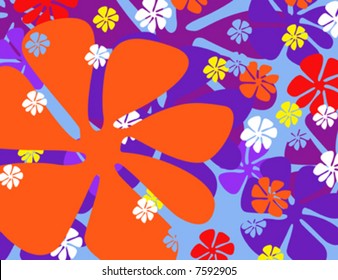 colorful spring flowers vector illustration