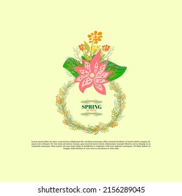 flores coloreadas hechas a mano de primavera, ilustración vectorial. Eps 10