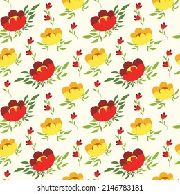 Colorful spring pattern design. Bright spring floral background. Spring seamless pattern 