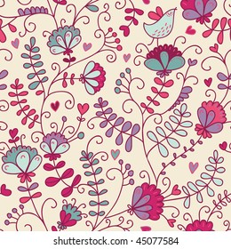 Colorful Spring seamless pattern