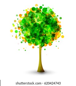 Colorful Spring Tree.Vector illustration.EPS10