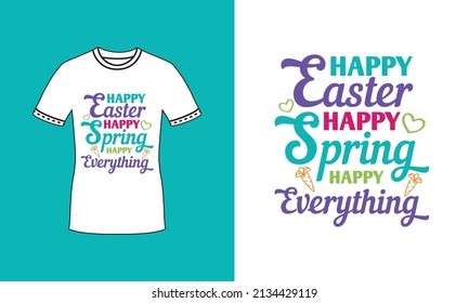 Colorful spring typography t shirt design