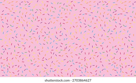Colorful Sprinkle Confetti Pattern On Pink Background Perfect For Celebration And Party Themes