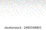 Colorful sprinkles banner background, colorful falling decorative sprinkles background