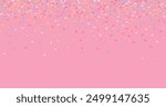 Colorful sprinkles banner background, colorful falling decorative sprinkles background