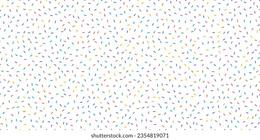 Colorful sprinkles banner background, colorful falling decorative sprinkles background