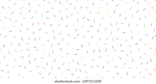 Colorful sprinkles banner background, colorful falling decorative sprinkles background