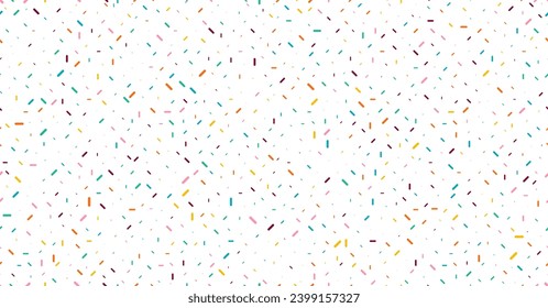 Colorful sprinkles banner background, colorful falling decorative sprinkles background