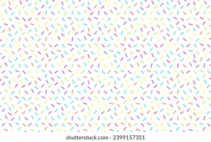 Colorful sprinkles banner background, colorful falling decorative sprinkles background