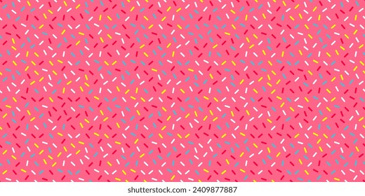 Colorful sprinkles banner background, colorful falling decorative sprinkles background