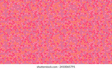 Colorful sprinkles banner background, colorful falling decorative sprinkles background
