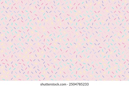 Colorful sprinkles banner background, colorful falling decorative sprinkles background