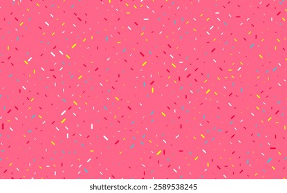 Colorful sprinkles banner background, colorful falling decorative sprinkles background