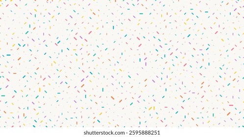 Colorful sprinkles banner background, colorful falling decorative sprinkles background