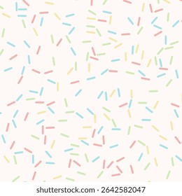 Colorful sprinkles banner background, colorful falling decorative sprinkles background