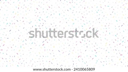 Colorful sprinkles banner background, colorful falling decorative sprinkles background