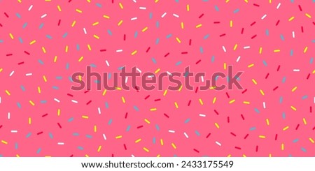 Colorful sprinkles banner background, colorful falling decorative sprinkles background