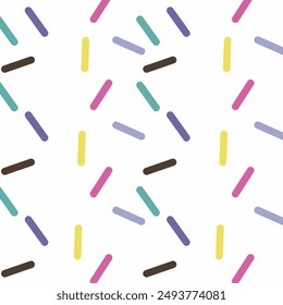 Colorful Sprinkles Seamless Pattern Background