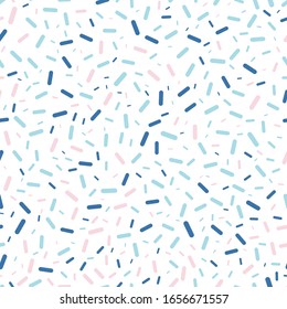 Colorful sprinkles seamless repeat vector pattern for wrapping paper,prints,fabrics.