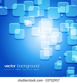 Fondo de vector de cuadrados coloridos con texto
