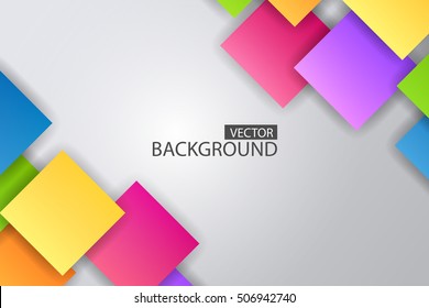 Colorful Square abstract background, vector art and illustration.