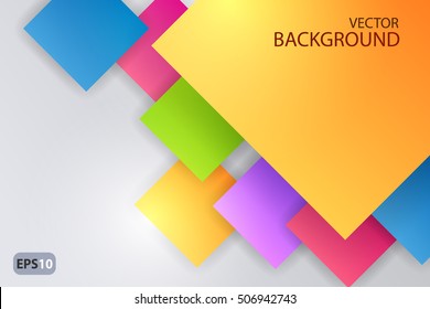Colorful Square abstract background, vector art and illustration.
