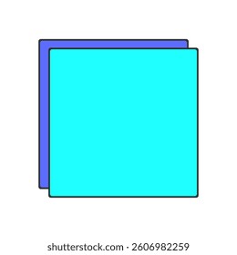 Colorful square background. Social media frame vector illustration.