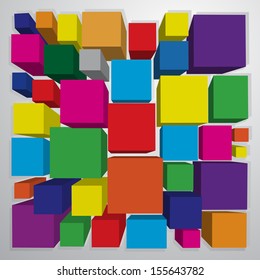 Colorful Square background Vector Design Concept