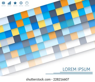 Colorful square background. Vector illustration.