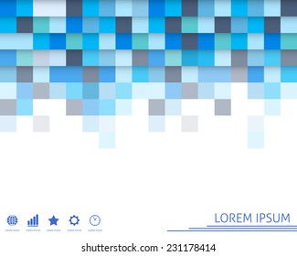 Farbiger quadratischer Hintergrund.  Vektorgrafik.