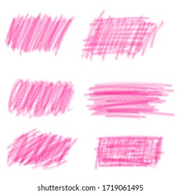 Colorful square backgrounds by crayon set. Hand drawn kids scribble style.