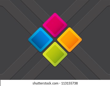 colorful square blank background