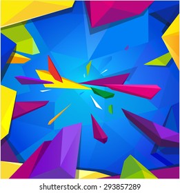 Colorful Square blank background Design Concept