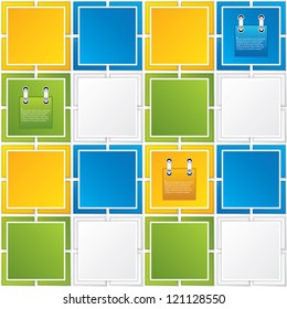 Colorful Square blank background - Vector Design Concept