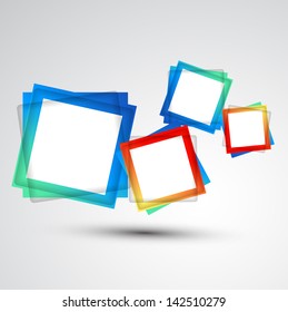 Colorful Square blank background. Vector