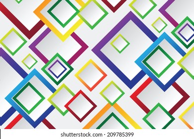 Colorful Square blank background - Vector Design Concept