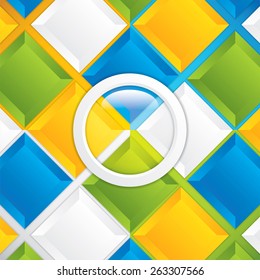 Colorful Square blank background .Vector Design Concept 