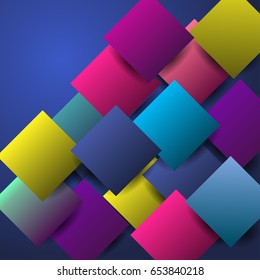Colorful square blank background. Vector illustration.