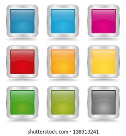 Colorful square buttons