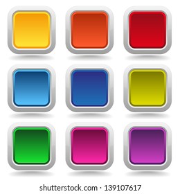 Colorful square buttons