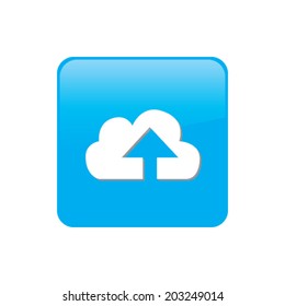 Colorful square buttons for website or app - Cloud - Upload