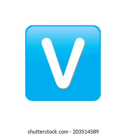 Colorful square buttons for website or app - V