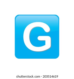 Colorful square buttons for website or app - G